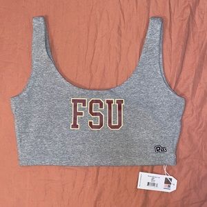 NWT FSU Hype and Vice Scoop Neck Crop Top L